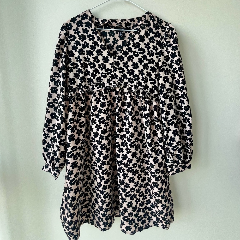 Black Floral Modest Dress